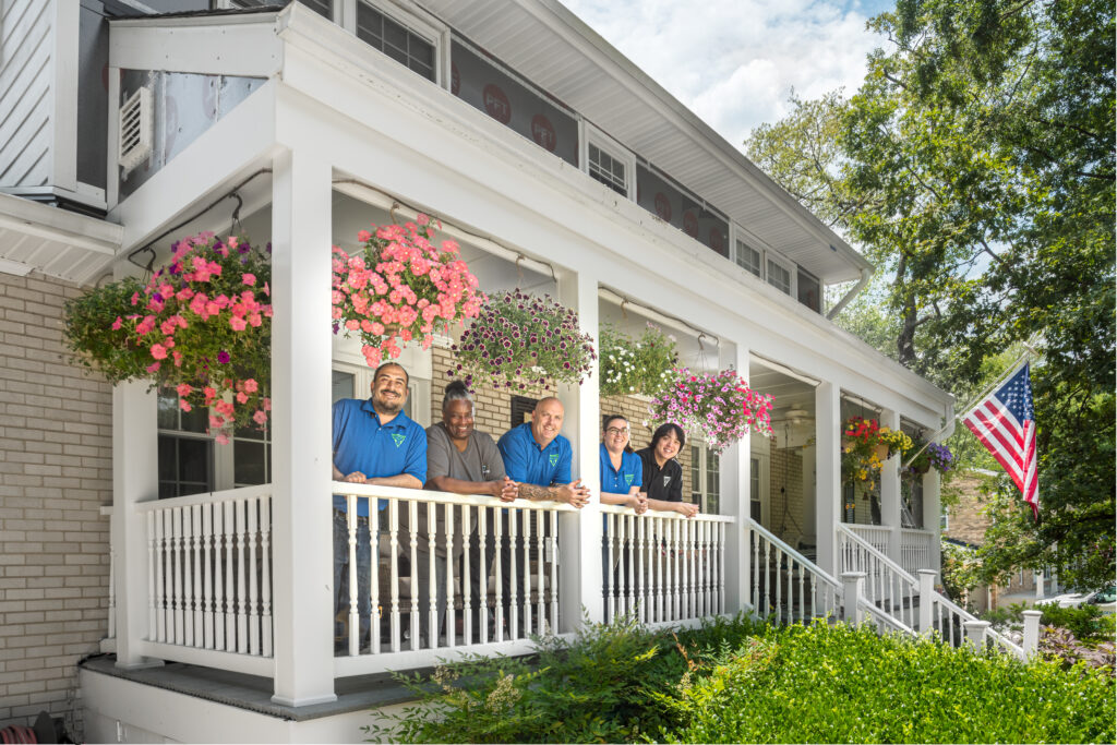 Trademasters team of professionals at a member's home