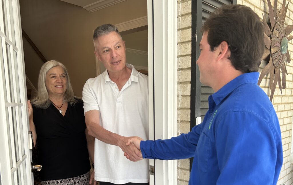 Homeowners opening their door to excellence with a Trademasters membership